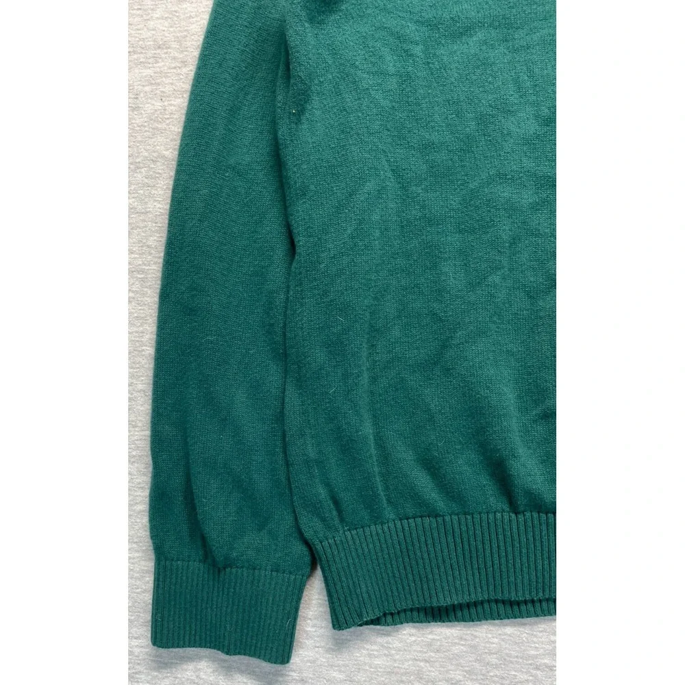 The Children's Place Sweater Boys XL 14 Spruce Green Cotton Ribbed Trim V-Neck